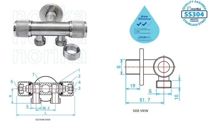 AISI304 Luxury Two Way Tap